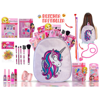 Conjunto Maquiagem Infantil Completo Polvo Esmaltes Sombras BZ133