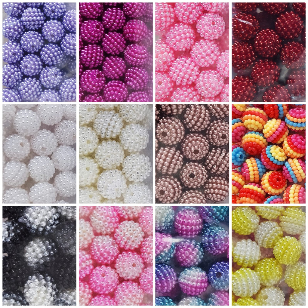 Perola Craquelada Passante Amora Abs10mm /11mm - Acessórios para bijuteria e artesanato