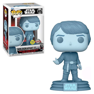 FUNKO POP STAR WARS  HOLOGRAPHIC LUKE SKYWALKER 615 (GLOWS IN THE DARK) NOVO ORIGINAL em Oferta na Shopee