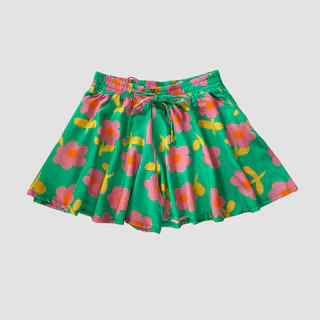 Short/Saia infantil em viscose tamanhos 2,4,6,8,10,12 anos