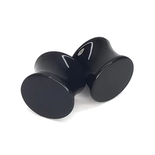 ALARGADOR PLUG ACRÍLICO PRETO PAR