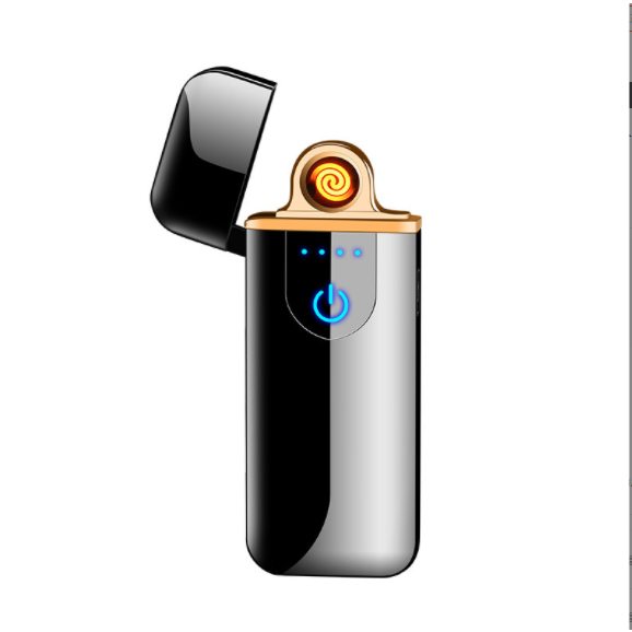 Preto Isqueiro Usb Recarregável Eletrodomésticos Eletrônico Rechargeable Acendedor Esqueiro Usb
