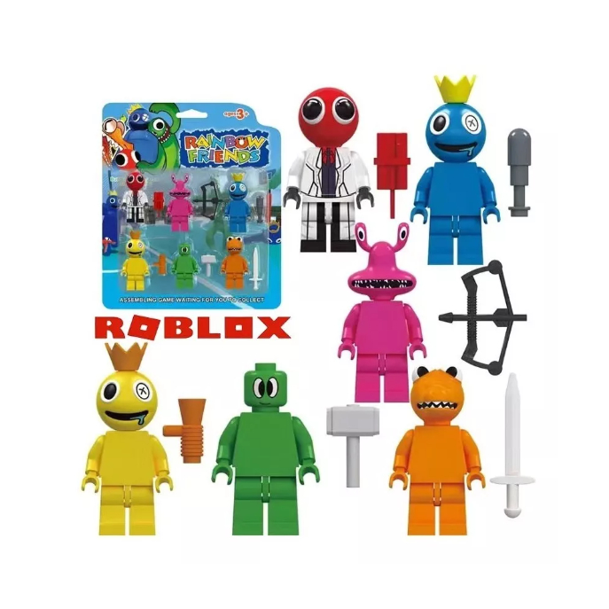 Roblox Rainbow Friends Doors Building Blocks Figure Assemble Model