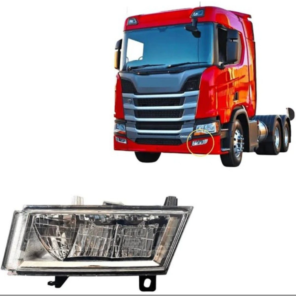Farol Auxiliar LED Scania NTG - 2019/2020/2021/2022 Lado Esquerdo ...
