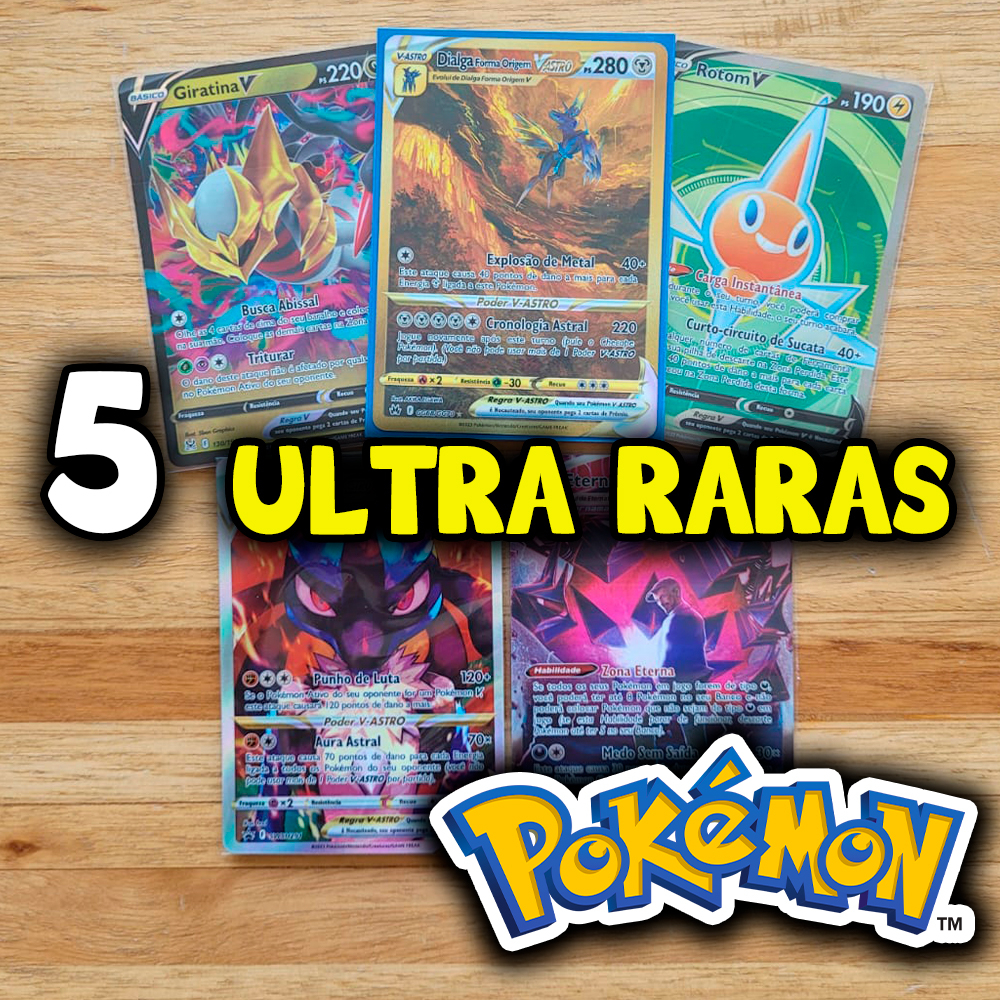 Carta Pokemon Pikachu V + 20 Cartas Vmax V Aliados Gx Shiny