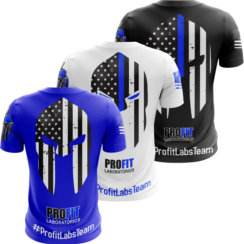 Elmo Camiseta Dry Fit - Preta ou Azul ou Branca - Profit Laboratórios
