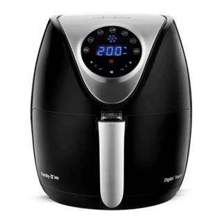 Fritadeira Sem Óleo Air Fryer Mondial Family Inox Digital Touch AF-30-DI 3,5L Preto/Inox