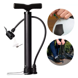 Bomba De Ar Manual 100psi Para Encher Pneu Bicicleta Bike Bola Bico Fino e Grosso Com Suporte Quadro