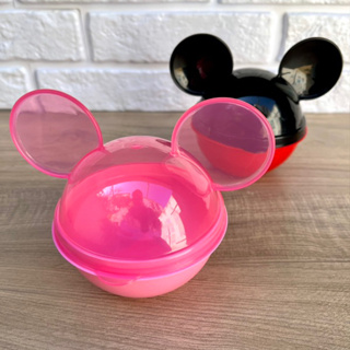 Kit com 2 potes cozinha rosa mickey e minnie porta mix tempero