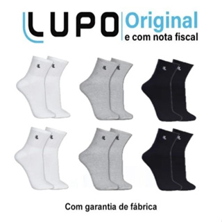 Kit 6 Pares Meia Lupo Cano Médio Masculina Algodão Original