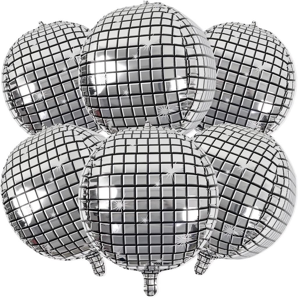 Balão Metalizado Discoteca Globo Espelhado 4D Festa Balada anos 60,70,80 e 90