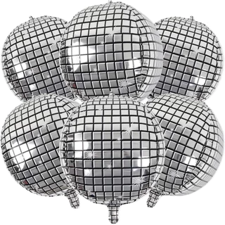 Balão Metalizado Discoteca Globo Espelhado 4D Festa Balada anos 60,70,80 e 90