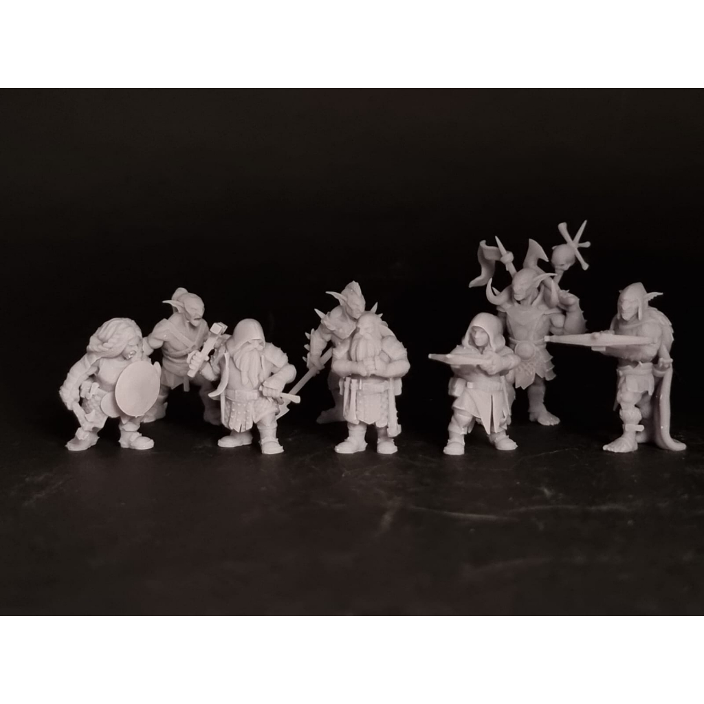 Kit de bonecos miniaturas vários modelos classes para jogos de rpg dnd