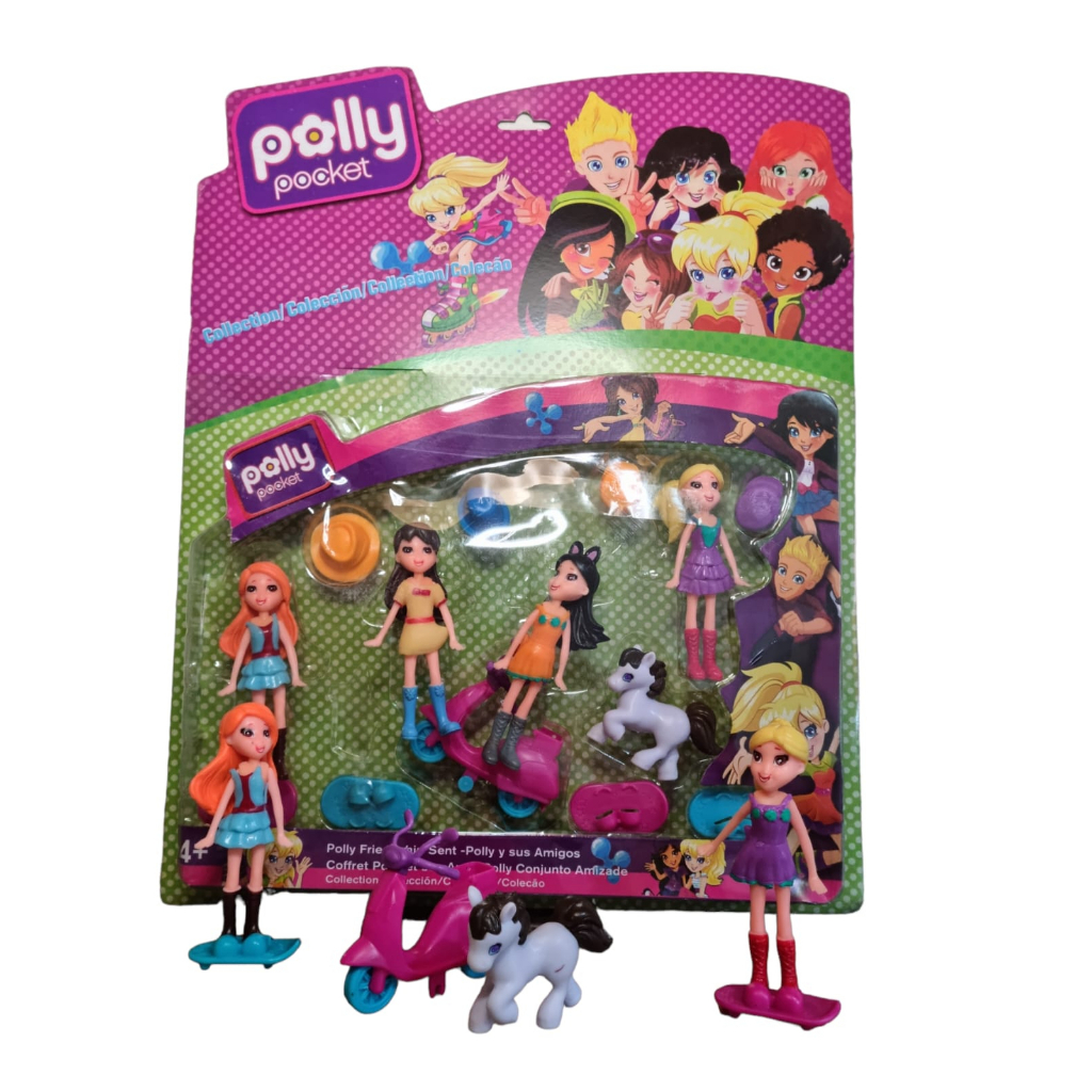 kit Cartela da Polly Pocket com 6 bonecas mais acessórios Envio ...