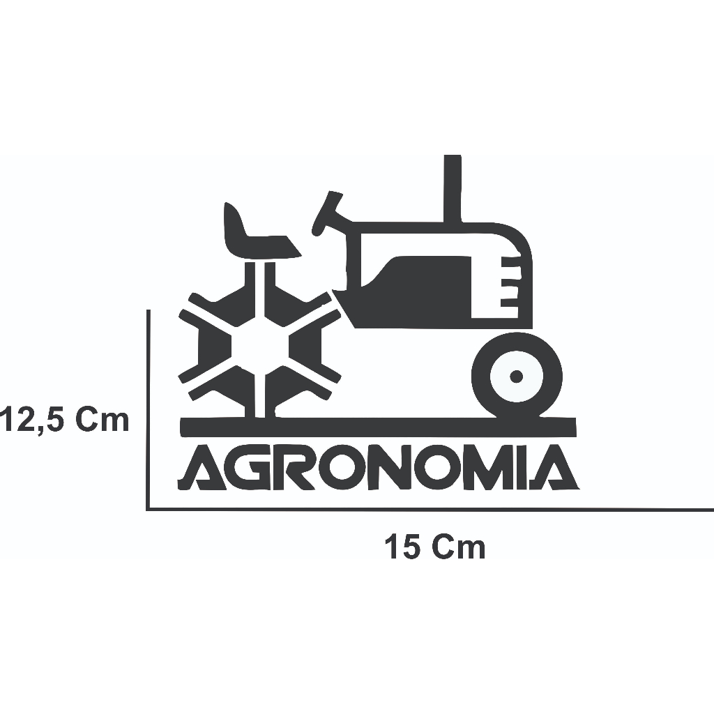 Loja da Agronomia - Adesivo logo Agronomia Branco