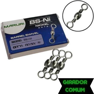 Girador Comum de Pesca Nº8 1,8cm Caixa 100un Maruri Alta Qualidade Resistência Nickel ou Gold