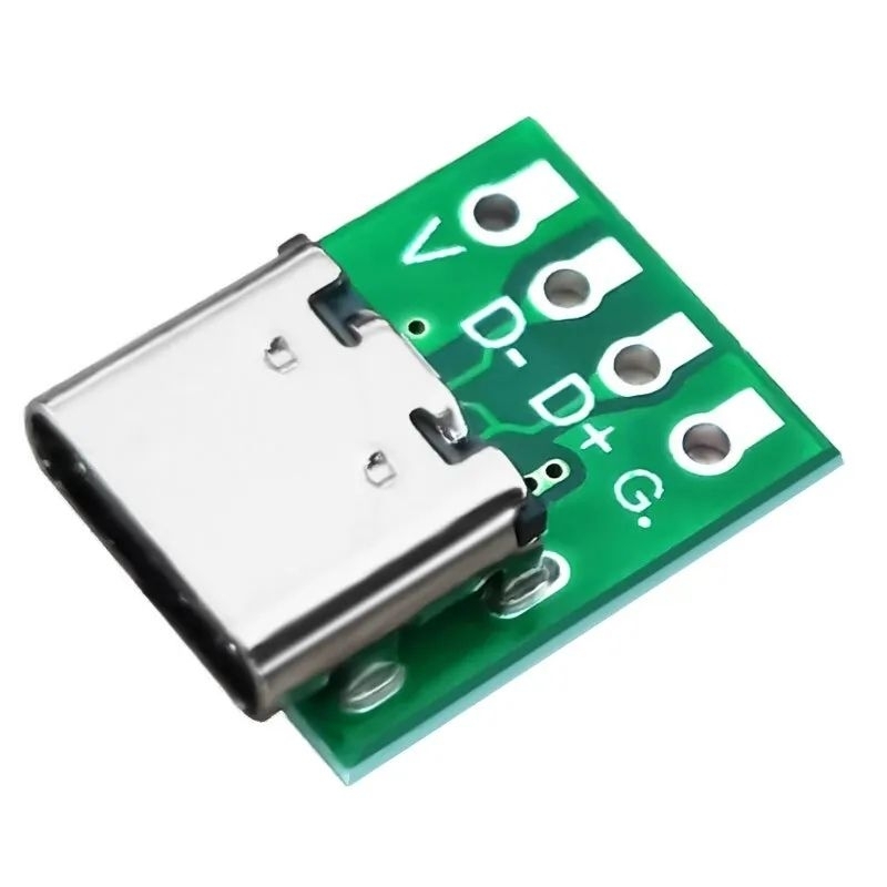 Plaquinha Conector Micro USB Fêmea PCB Tipo C