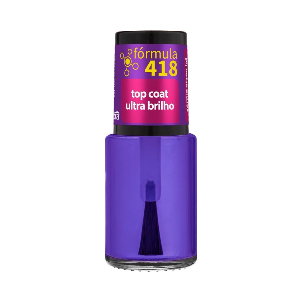 Esmalte Base Fórmula 418 Top Coat Ultra Brilho Verniz 9ml - Cora ...