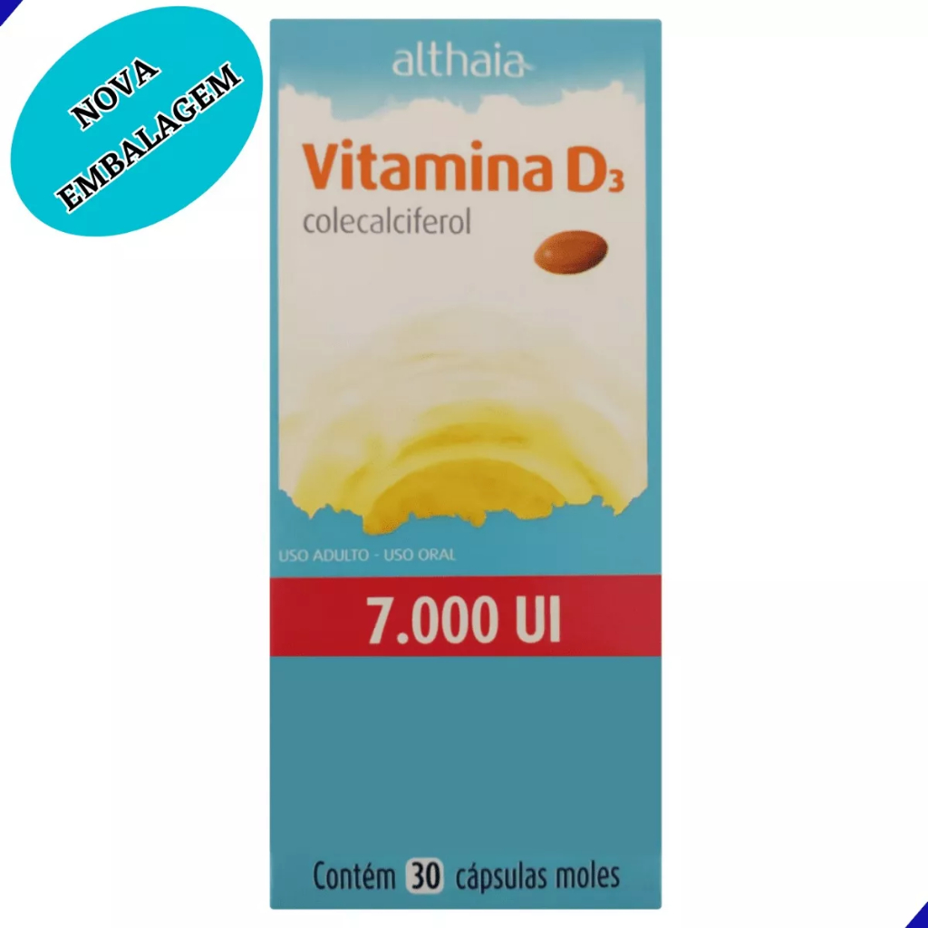 Vitamina D 7000 Ui - 30 Cápsulas althaia | Shopee Brasil