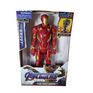 Boneco Avengers Vingadores Homem de Ferro Musical Com Luz Articulado 30 cm