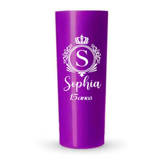 kit 50 Copo long drink Sólido Roxo Personalizados na Cor Branco Para ...
