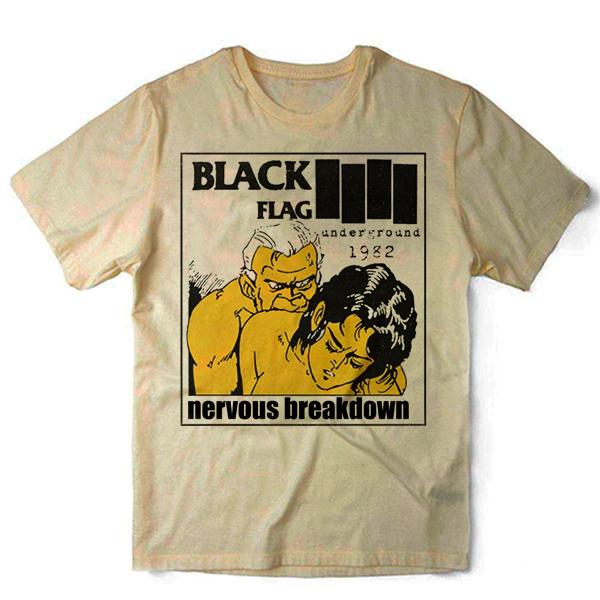 BLACK FLAG 1995年 MADE IN USA シングルステッチ Camiseta Algodao Black Flag Nervous Breakdown Underground 1982