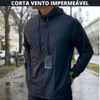 Corta Vento Masculina Impermeável Semi Forrada PRETO LediWear