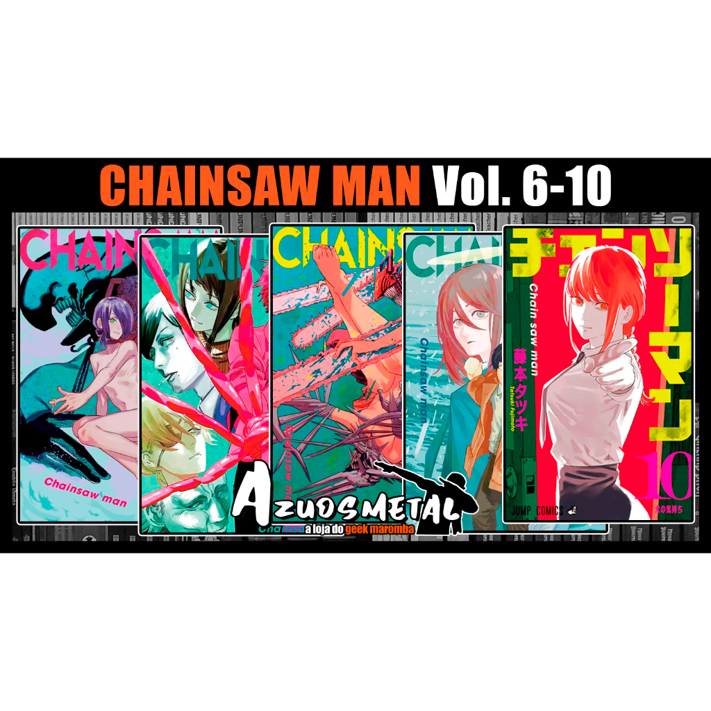 Kit 6 Figuras Chainsaw Man Anime Motosserra Novo Promoção