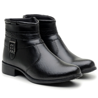 Bota Feminina cano curto casual blogueira