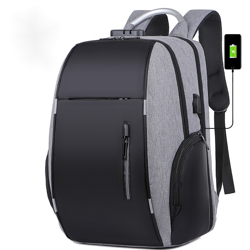 Mochila multifuncional recarregável USB de grande capacidade para homens, bolsa de ombro à prova d'água para reduzir a carga