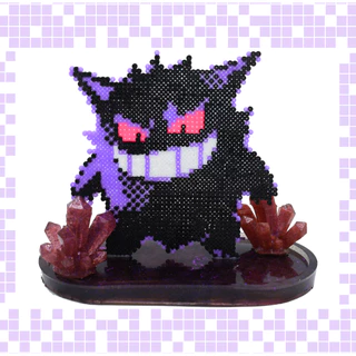 Pokemon Gengar 15cm Pixel Art Grande Perler Beads Figura Resina