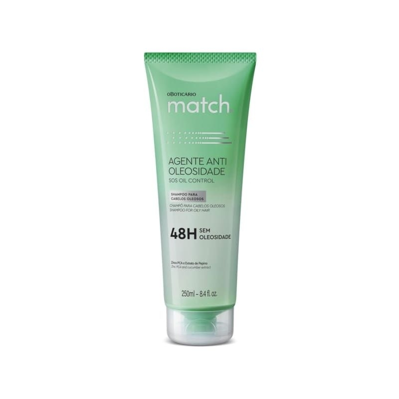 Shampoo Match o Boticário Agente Antioleosidade 250ml