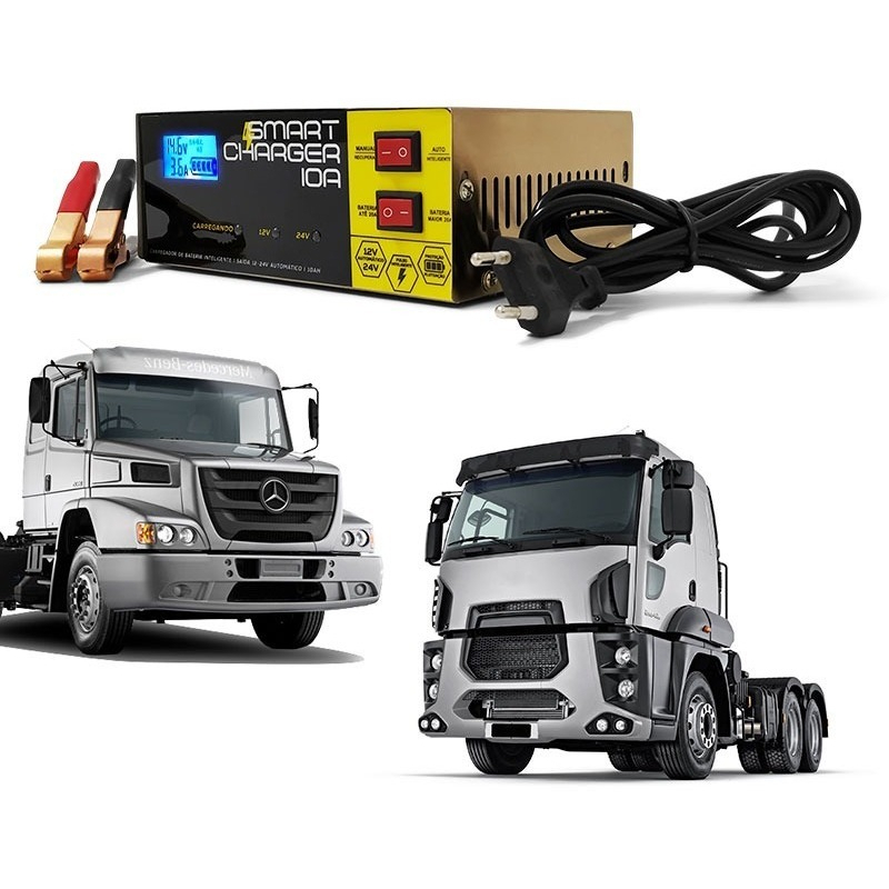 Carregador De Bateria Inteligente Smart Charger Caminhão 24 Volts 24v ...