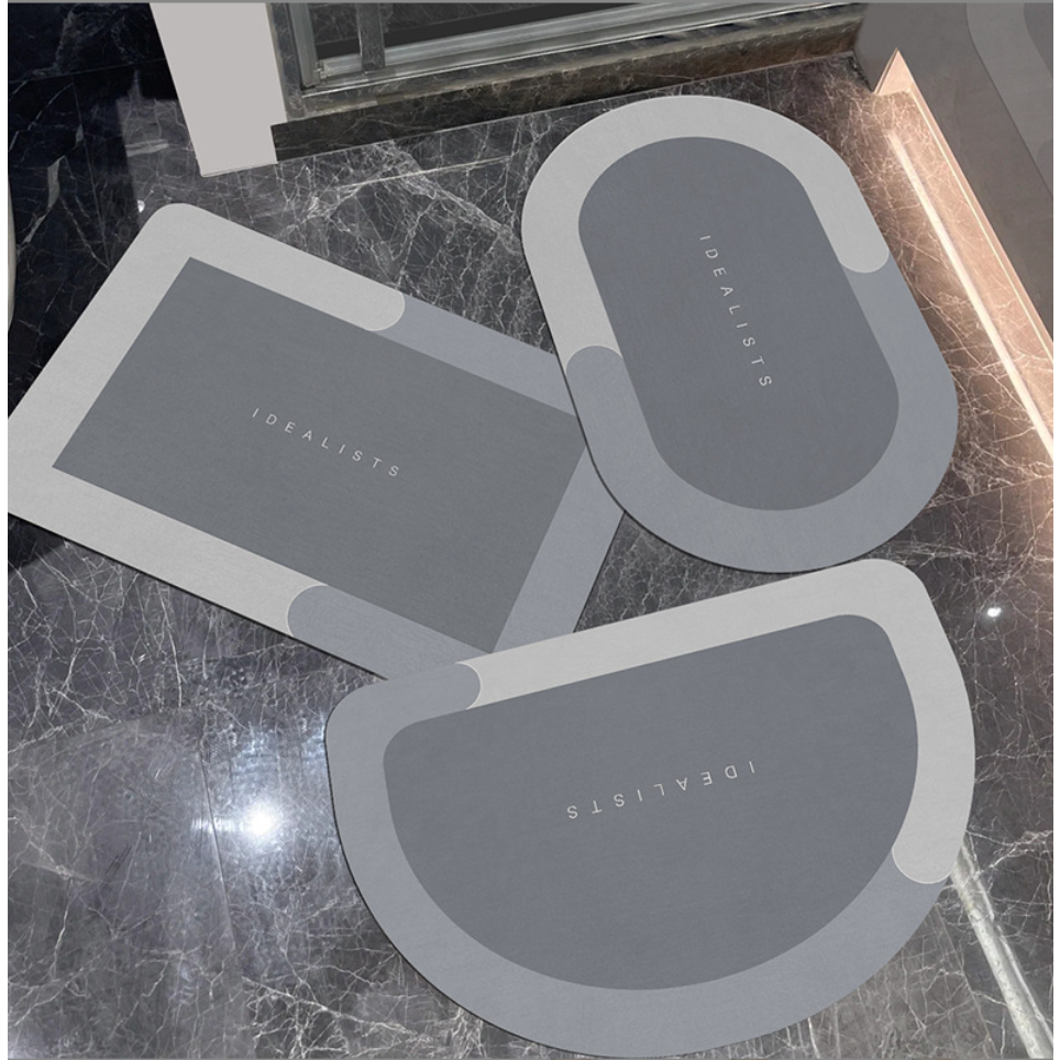 Tapete Antiderrapante de Banheiro Super Absorvente Secagem Rápida Chuveiro 38*58*4 CM