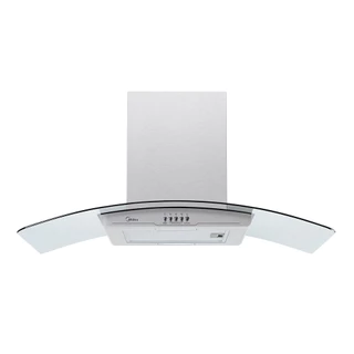 Coifa de vidro Midea 90cm Inox 3 níveis de velocidade de sucção RGB901/RGB902