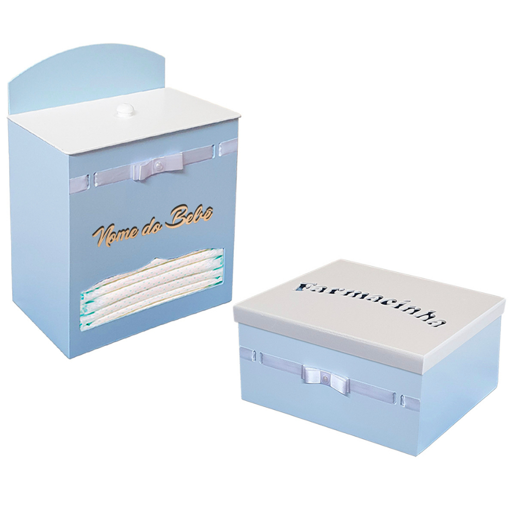 Farmacia e Porta Fralda Kit para Cuidados com os bebês