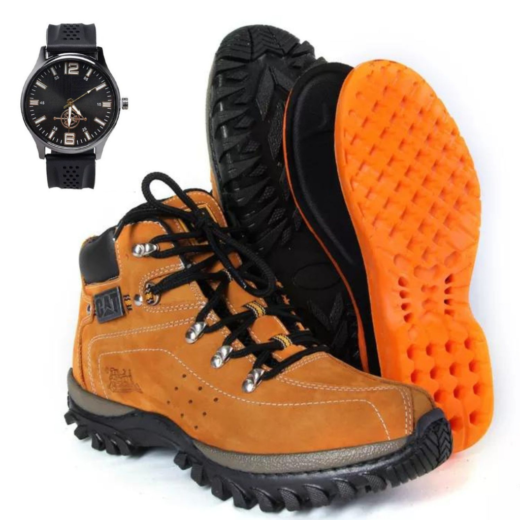 Coturno Caterpillar Masculino Adventure + Relogio Oferta