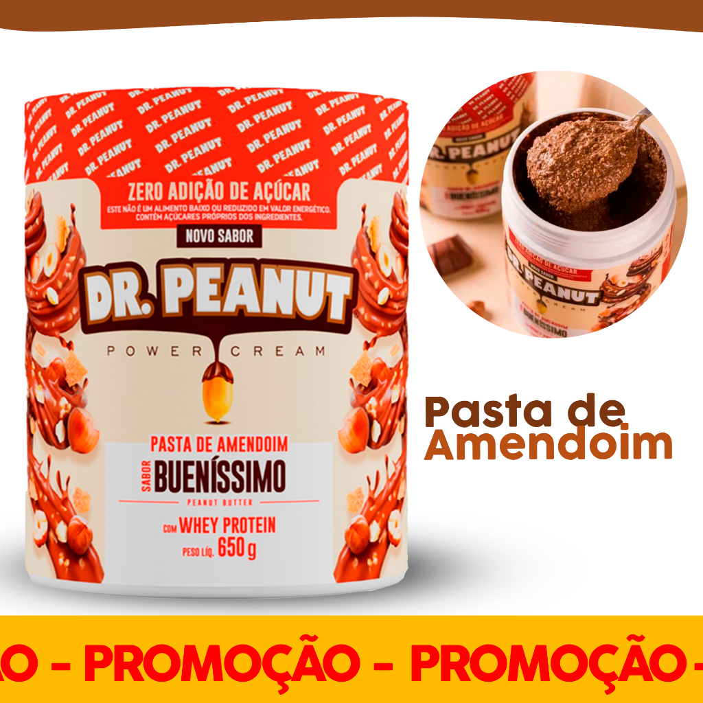 DR PEANUT BUENÍSSIMO COM WHEY PROTEIN 650G - Bem Natural