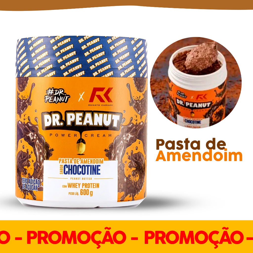 Pasta de Amendoim - 600g Chocotine com Whey Protein - Dr. Peanut