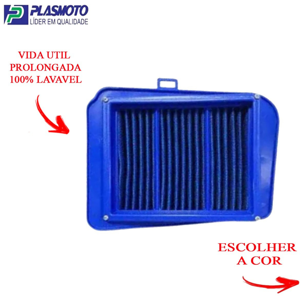 Filtro De Ar Esportivo Lavavel Plasmoto Fan 160 2014 a 2023