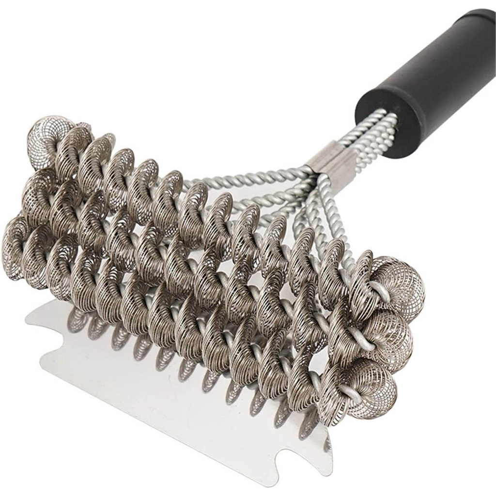 Escova Aço Inox Para Limpar Grelhas Churrasqueira e Espetos | Shopee Brasil
