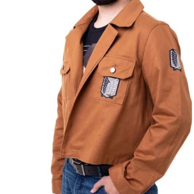 Jaqueta jeans de botão Attack on Titan Shingeki no Kyojin Legion Cosplay  Wings of Freedom Casacos com capuz, Perguntas frequentes, 3XL em Promoção é  no Buscapé