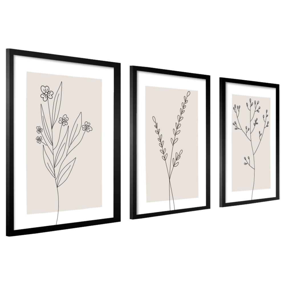 Quadro Decorativo Moldura Minimalista Sala Quarto Moderno Grande ...