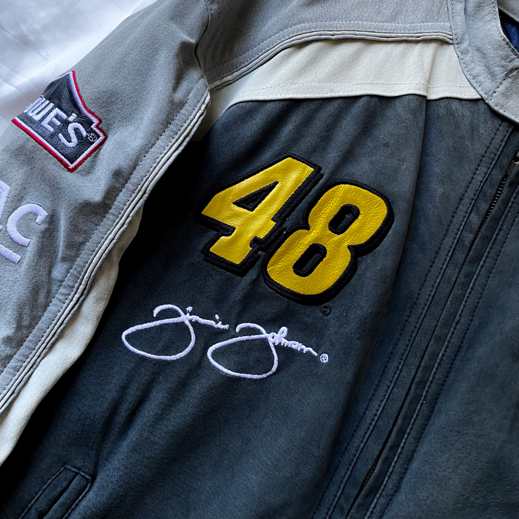 Jaqueta NASCAR (JIMMIE JOHNSON) X WILSONS LEATHER Vintage em Couro