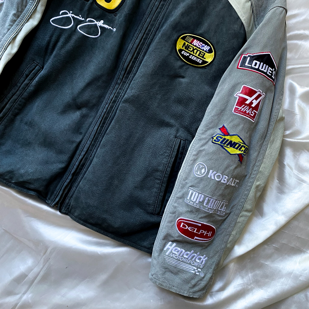 Jaqueta NASCAR (JIMMIE JOHNSON) X WILSONS LEATHER Vintage em Couro