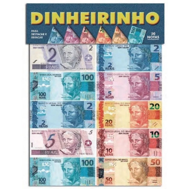 1000 Dinheirinho/Notas de Dinheiro Falso Jogo Brinquedo Educativo Banco Imobiliário
