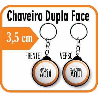 Kit 20 Chaveiros Dupla Face Personalizado-3,5cm em Oferta na Shopee