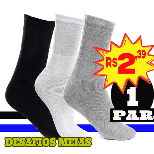 12 PARES DE MEIAS GROSSAS, CORES A SUA ESCOLHA!
