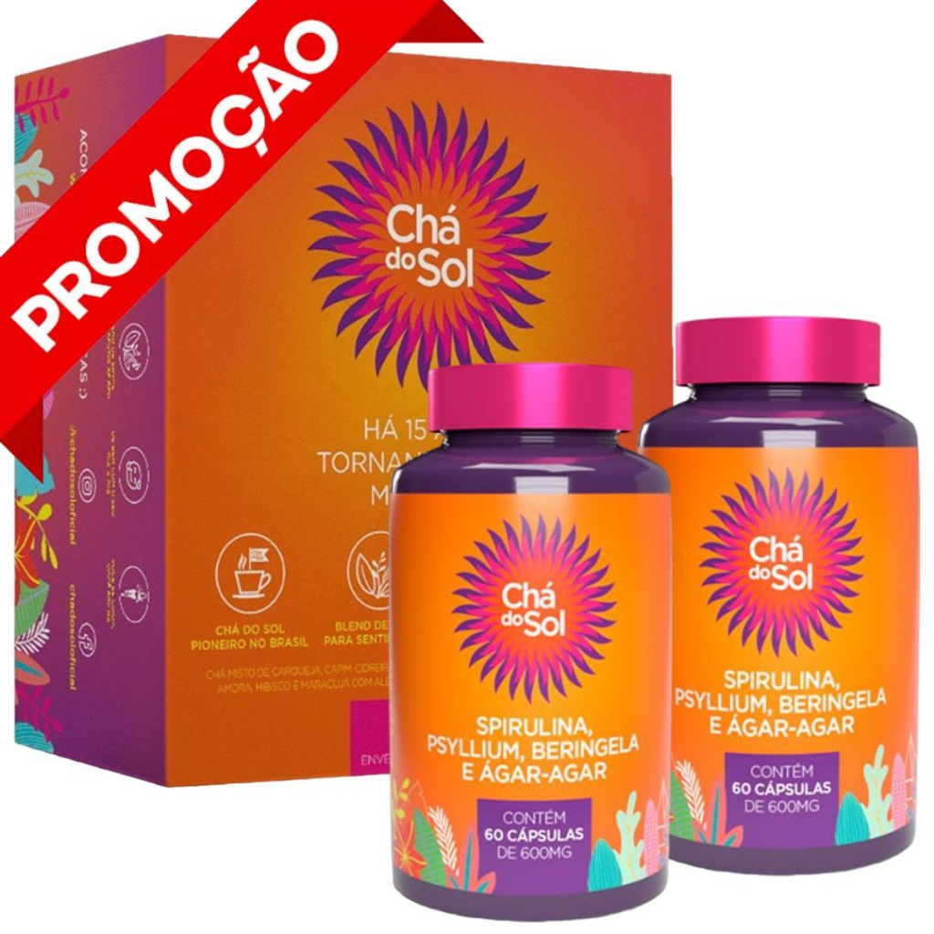 Chá do Sol Misto 120 Cápsulas + 60 Sachês | Shopee Brasil