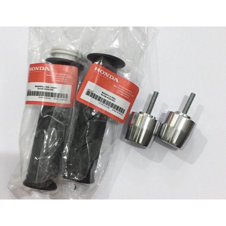 Kit Par De Manoplas Cargo + Peso Pcx Cg Fan Titan 125 150 160 Original Shopee Brasil